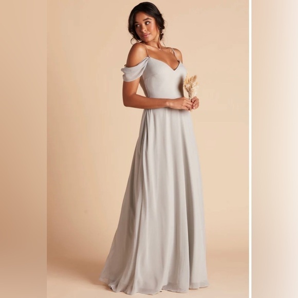 Birdy Grey Dresses & Skirts - Birdy Grey Devin convertible Chiffon in Dove Gray Size XS